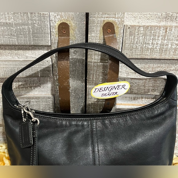 COACH Vintage Ergo Black Leather Hobo Shoulder Bag 12347 VGC! - Picture 5 of 12